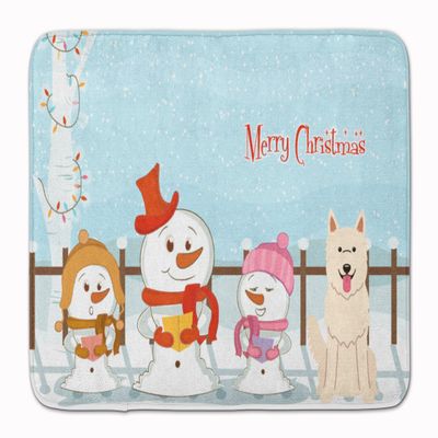 Caroline's Treasures Merry Christmas White German Shepherd Floor Mat, 19" x 27", Multicolor