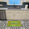 Caroline's Treasures 8357RUG Bright Green Blue Crab Machine Washable Memory Foam Mat, Bathroom Rug, Non-Slip Bath Mat, Durable Thick Washable Rugs for Kitchen, Bathroom Quick Dry, Decorative Artwork, view 3