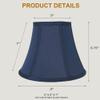 Urbanest Softback Bell Lampshade, Faux Silk, 5-inch by 9-inch by 7-inch, Navy Blue, Spider-Fitter view 2