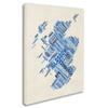 Trademark Fine Art Scotland Typography Text Map 5 by Michael Tompsett, 18x24-Inch view 2