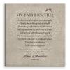 11x14 Mounted Canvas Art Print - Pesonalized Gift for Dad on Fathers Day or Birthday Family Tree of Life Poem My Fathers Tree Gift - With Gift Wrapping LTC-C1141 view 1