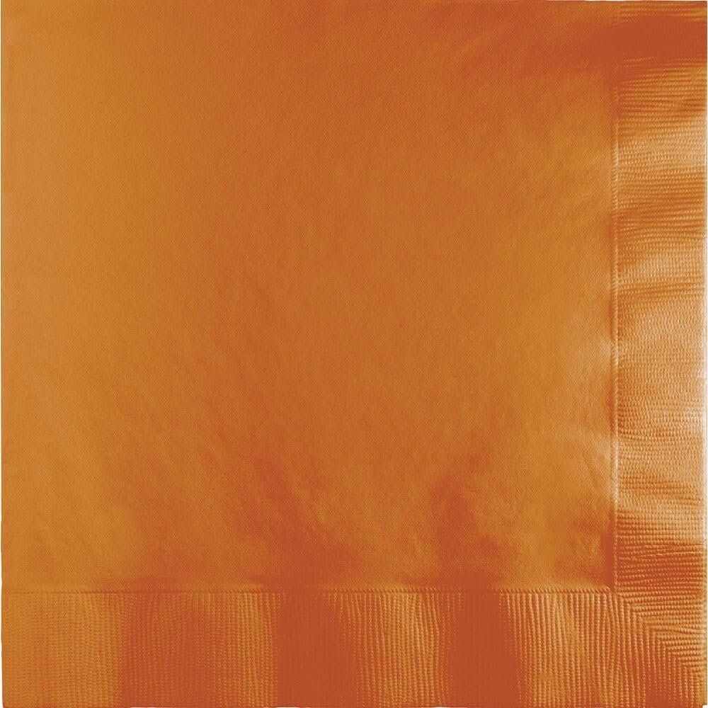 Creative Converting Luncheon Napkin 3PLY, 6.5" x 6.5", Orange