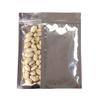 100PCS Clear/Silver Metallic Mylar Foil Flat QuickQlick Zip Top Bags 8.5x14cm (3.3x5.5") view 1