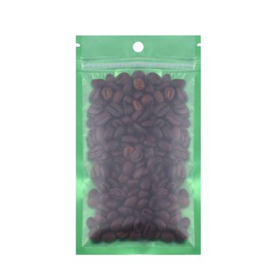 100PCS Matte Clear/Green/Silver Metallic Mylar Foil Flat Zip Top Bags 12x20cm (4.7x7.8")