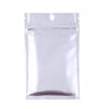 100PCS Matte Clear/Green/Silver Metallic Mylar Foil Flat Zip Top Bags 12x20cm (4.7x7.8") view 2
