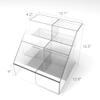 FixtureDisplays Plexiglass Acrylic 3-Tier 6 Bin Candy Bin 12.5" H x 12" W x 12.5" D Literature Rack Book Display Bulk Bin 100815 view 3