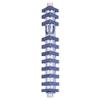 Agayof Medium Shin Mezuzah with 3-D Stripes 1.2" x 6" / 2.5 x 15 cm - Gray view 1