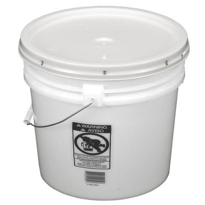 Natural 5 Gallon 90 mil Bucket with Snap On Lid (White)