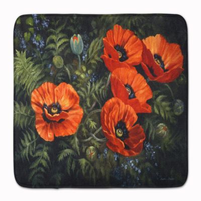 Caroline's Treasures BDBA0007RUG Poppies by Daphne Baxter Machine Washable Memory Foam Mat, Bathroom Rug, Non-Slip Bath Mat, Durable Thick Washable Rugs for Kitchen, Bathroom Quick Dry, Decorative Art