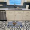 Caroline's Treasures BB1419RUG Wirehaired Dachshund Welcome Machine Washable Memory Foam Mat, Blue, Bathroom Rug, Non-Slip Bath Mat, Durable Thick Washable Rugs for Kitchen, Bathroom Quick Dry, Decora view 3