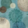 Gango Home Dcor Lovely Teal and Brown Abstract Circle Patterned Set by Daphne Brissonnet; Two 24x24in Hand-Stretched Canvases view 4