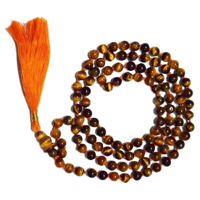 Tiger Eye (108+1) Beads 6-7mm Hand Knotted Mala