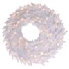 Vickerman 60" White Fir Artificial Christmas Wreath, Warm White Dura-Lit LED Lights - Faux Fir Christmas Wreath - Indoor Seasonal Home Decor view 1