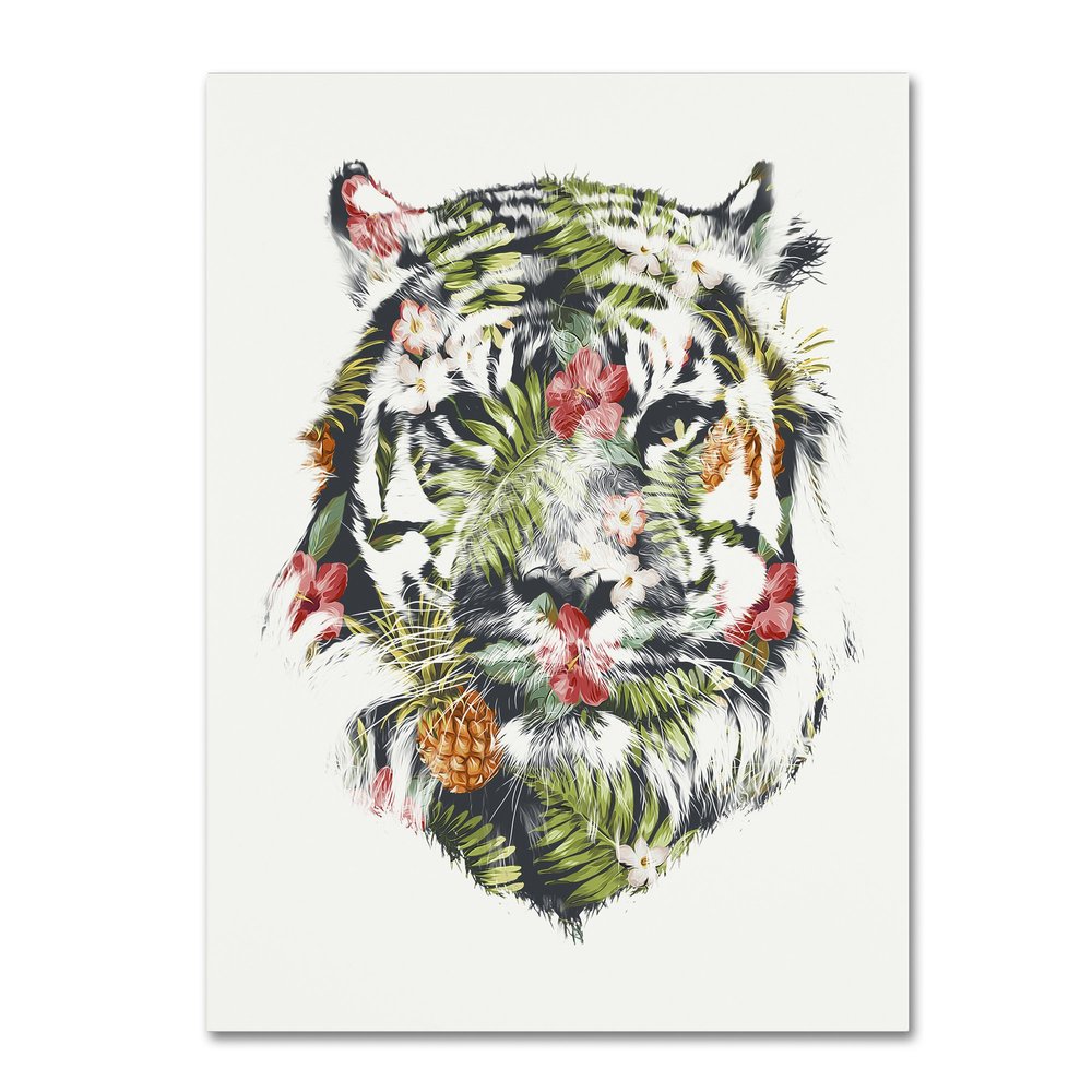 Tropical Tiger by Robert Farkas, 18x24-Inch Canvas Wall Art