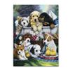 Bath Time Pups by Jenny Newland, 18x24-Inch Canvas Wall Art view 1