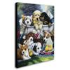 Bath Time Pups by Jenny Newland, 18x24-Inch Canvas Wall Art view 2