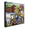 Farm Friends by Jenny Newland, 18x18-Inch Canvas Wall Art view 2