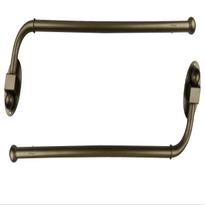 Urbanest Set of 2 Swing Arm Rods, 3/4-inch Diameter, 14-inch to 24-inch, Antique Gold