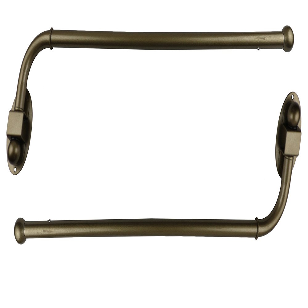 Urbanest Set of 2 Swing Arm Rods, 3/4-inch Diameter, 14-inch to 24-inch, Antique Gold