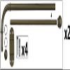 Urbanest Set of 2 Swing Arm Rods, 3/4-inch Diameter, 14-inch to 24-inch, Antique Gold view 3