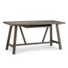 SIMPLIHOME Dylan SOLID WOOD Industrial 60 inch Wide Writing Office Desk in Driftwood for the Office Desk, Writing Table, Workstation and Study Table view 1