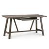SIMPLIHOME Dylan SOLID WOOD Industrial 60 inch Wide Writing Office Desk in Driftwood for the Office Desk, Writing Table, Workstation and Study Table view 4