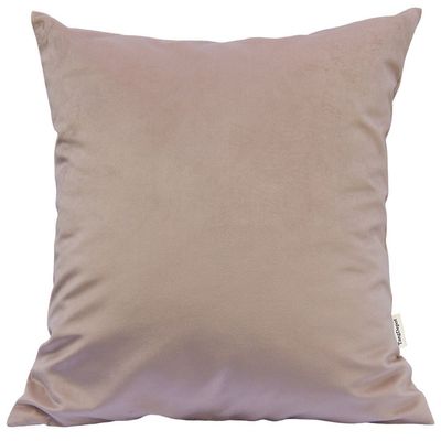 TangDepot Solid Velvet Throw Pillow Cover/Euro Sham/Cushion Sham, Super Luxury Soft Pillow Cases, Many Color & Size Options - (12"x12", Light Pink)