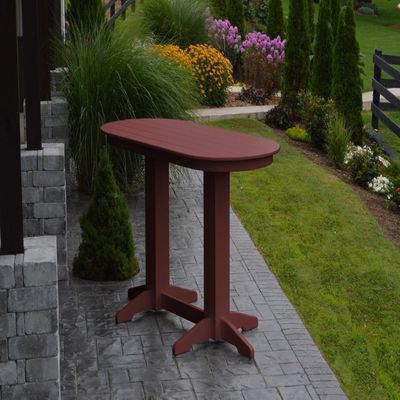 A & L Furniture Oval bar Table without Hole, Cherrywood