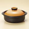 Banquet Orange Black No. 10 Pot, 13.6 x 12.0 x 7.0 inches (34.8 x 30.8 x 17.9 cm), 11.6 fl oz (3,285 g), [Earthenware Pot] Can Be Used with Direct Flame, Restaurant, Stylish, Tableware, Commercial Use view 1