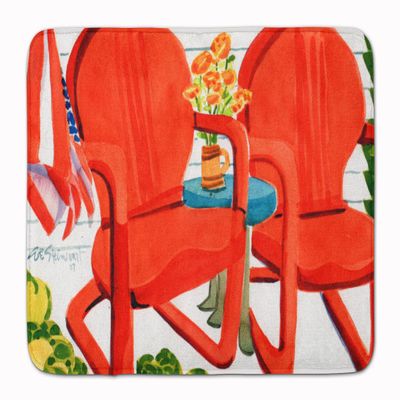 Caroline's Treasures 6140RUG Red Chairs Patio View Floor Mat, 19" x 27", Multicolor