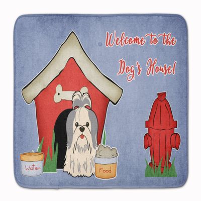 Caroline's Treasures BB2839RUG Dog House Shih Tzu Silver White Floor Mat, 19" x 27", Multicolor
