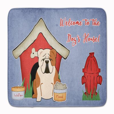 Caroline's Treasures BB2879RUG Dog House Collection English Bulldog Fawn White Machine Washable Memory Foam Mat, Bathroom Rug, Non-Slip Bath Mat, Durable Thick Washable Rugs for Kitchen, Bathroom Quic