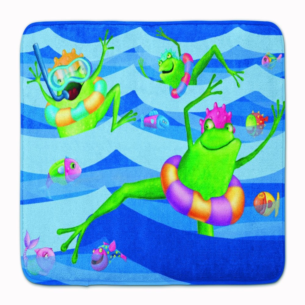 Caroline's Treasures APH0089RUG Frogs Swimming Floor Mat, 19" x 27", Multicolor