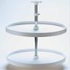 2-Shelf Lazy Susan Set - P20R30 - Tray Diameter 20 in, Number of Trays 2, Finish White, Height 22 1/2 to 33 in, Capacity per Tray 35 lb view 1