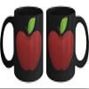 BabooBazaa Red Crunchy Apple Tea Coffee Mug-Black view 3