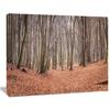 Designart PT14006-20-12 Leaves in The Thick Fall Large Forest Canvas Art, 12" H x 20" W x 1" D 1P view 1
