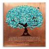 11x14 Mounted Canvas Art Print - 7 Year Wedding Anniversary, Copper Color, Turquoise, Perfect for Each Other, Personalized Gift - With Gift Wrapping LTC-C1172 view 1