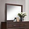 Acme Oberreit Wood Frame Bedroom Mirror in Walnut view 4