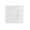 TayMac 2672W 2-Gang MASQUE Decorator Cover, Toggle, White view 2
