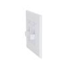 TayMac 2672W 2-Gang MASQUE Decorator Cover, Toggle, White view 3