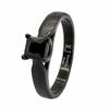 3 pc His & Hers Natural 1.25 ct Genuine Spinel Deer Antler Black Koa Wood Surgical Black Stainless Steel Engagement Wedding Rings set (Size Men 13; Women 06) view 4