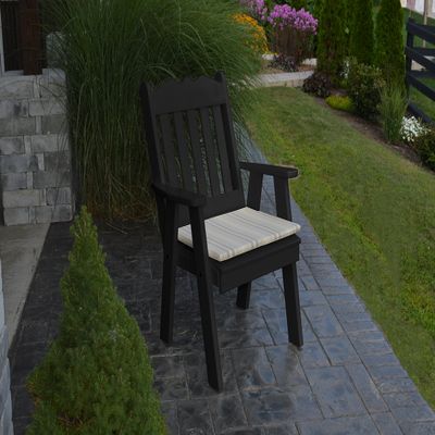 A & L Furniture Poly Royal English Chair, Black