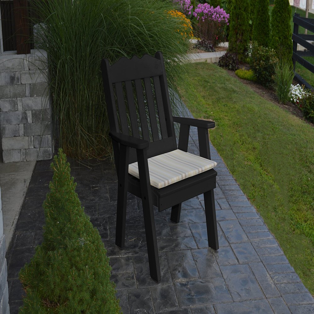 A & L Furniture Poly Royal English Chair, Black