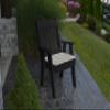 A & L Furniture Poly Royal English Chair, Black view 1
