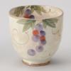 Powdered Grape Teacup, Small, 3.0 x 3.0 inches (7.5 x 7.5 cm), 6.1 fl oz (180 cc), 4.9 oz (140 g), Mutsu, Soil, Restaurant, Ryokan, Japanese Tableware, Restaurant, Stylish, Tableware, Commercial Use view 1