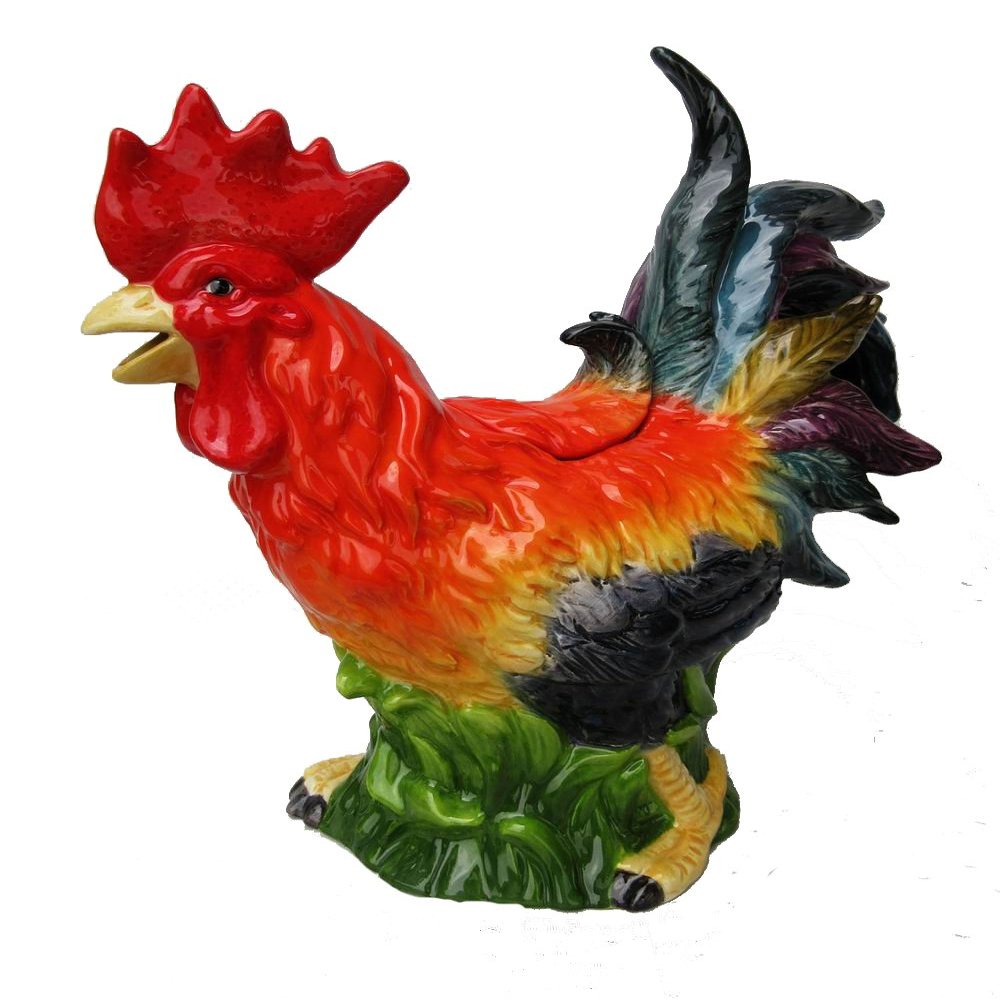 Blue Sky Ceramic 10.25"x4.5"X10" Rooster Teapot