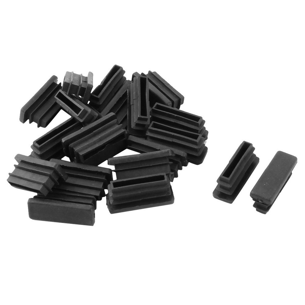 uxcell 20pcs Household Rectangular Shaped Chair Foot Protector Tube Insert