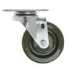HUBERT Green Phenolic Hi-Temp Swivel Plate Caster - 4" Dia view 1