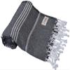 Bersuse Beach Towels Peshtemal Turkish Towels Anatolia Collection Premium Turkish Beach Towel, 100% Cotton, Large, Quick-Dry, Sand-Free, Lightweight - 37x70 Inches, Black (Set of 6) view 1