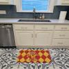 Caroline's Treasures 8499RUG Peppers Fleur de lis Machine Washable Memory Foam Mat, Bathroom Rug, Non-Slip Bath Mat, Durable Thick Washable Rugs for Kitchen, Bathroom Quick Dry, Decorative Artwork, view 3